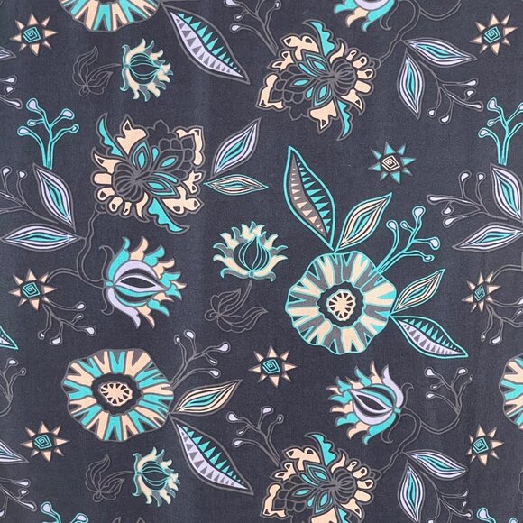 Molokai Surf Men's Medium  Wild Flower Button-Down Gray Floral Rayon Pocket - Picture 9 of 16